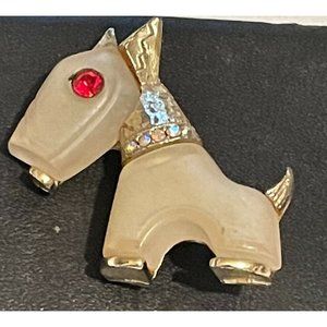 Vintage Brooch Pin Dog 1970’s
